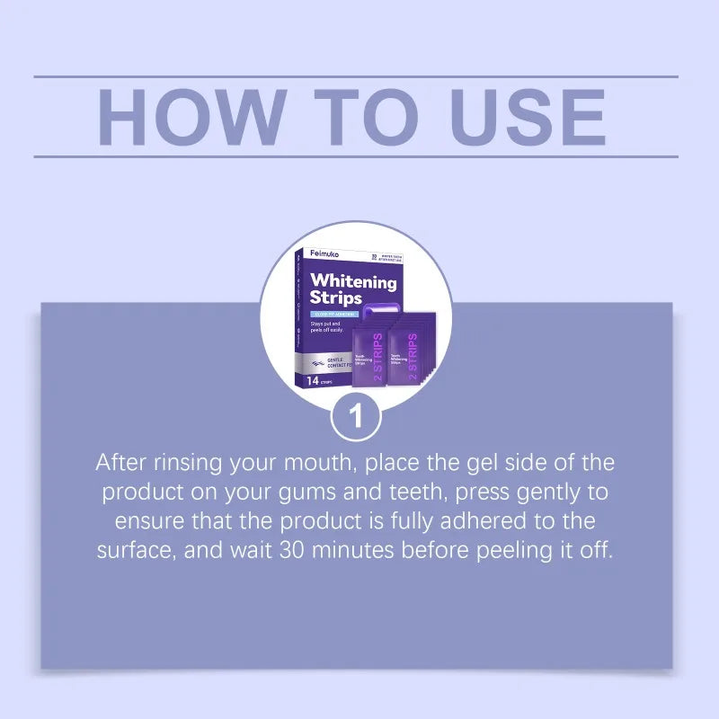 Purple Teeth Whitening Strips for Sensitive Teeth – Whiter Smile in Minutes