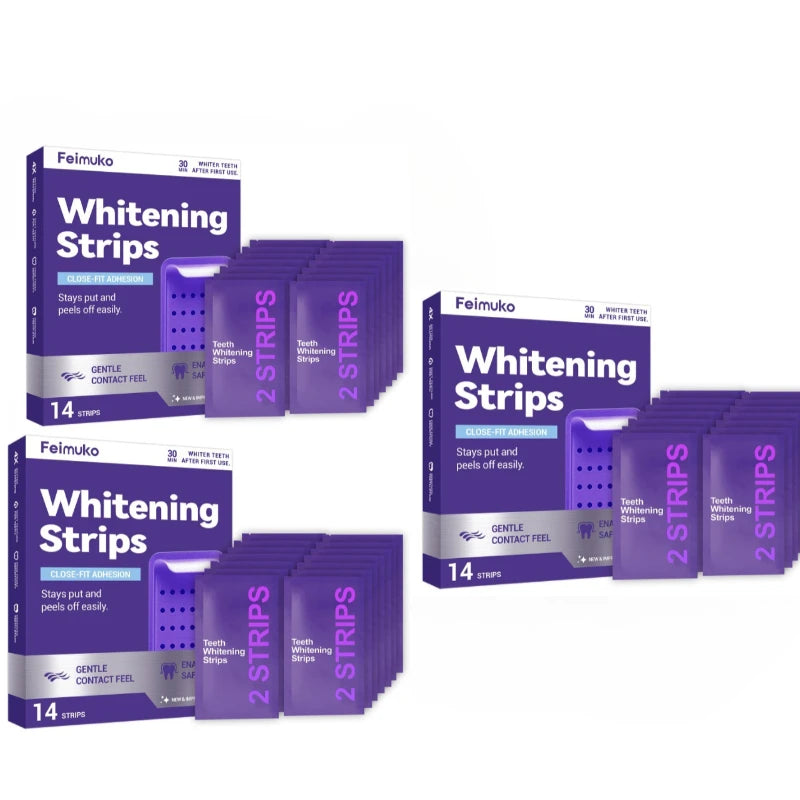 Purple Teeth Whitening Strips for Sensitive Teeth – Whiter Smile in Minutes