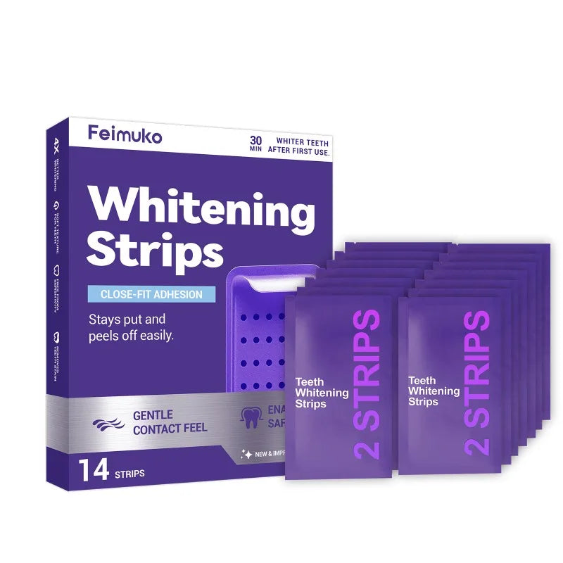 Purple Teeth Whitening Strips for Sensitive Teeth – Whiter Smile in Minutes