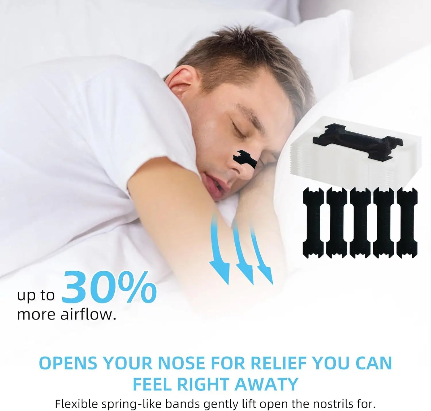 Nasal Strips for Better Sleep – Anti-Snoring | 10/30/60 Pack